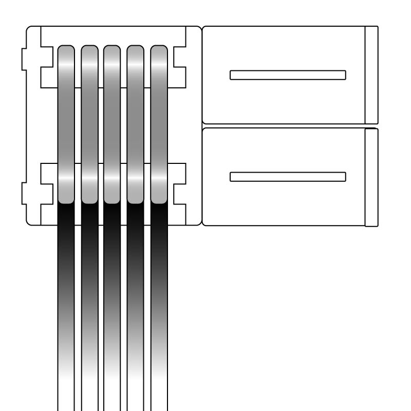 Conector Tira LED 12/24V DC Cable con Tornillo - efectoLED