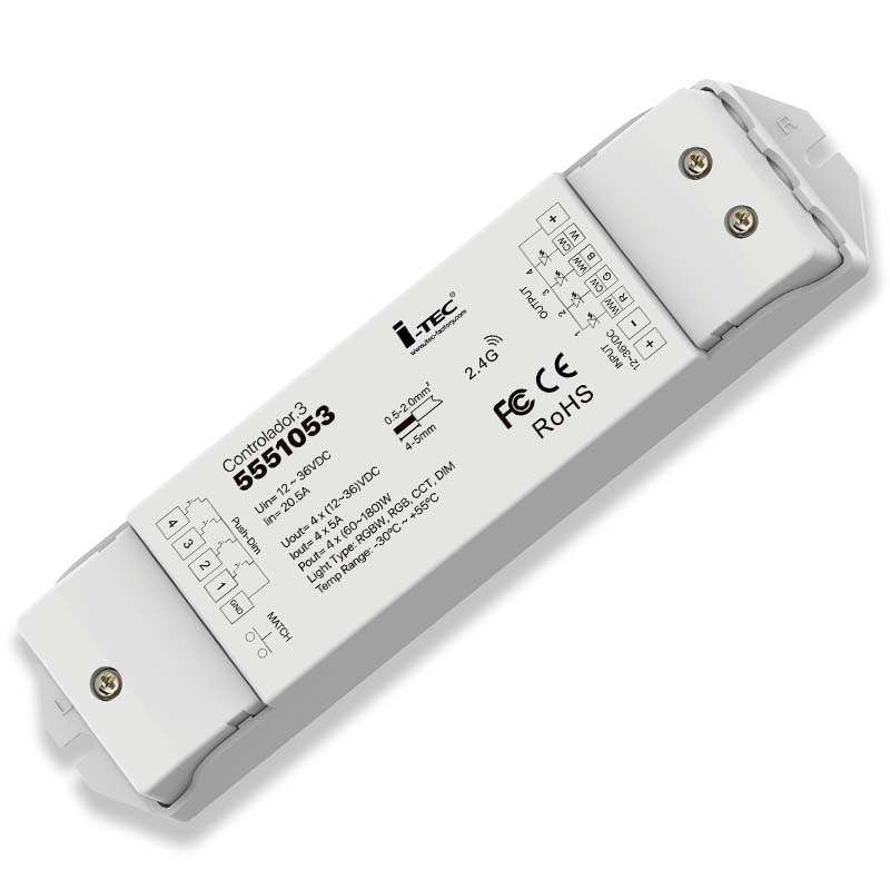 i-tec - CONTROLADOR 3 para TIRAS LED 12V y 24V RGB