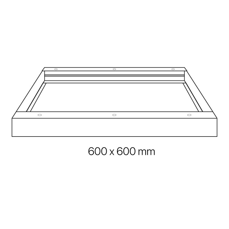 Marco panel led 60*60 empotrar aluminio blanco