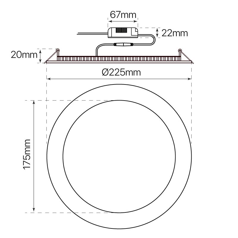 pegar fibra esconder i-tec - DOWNLIGHT LED SLIM REDONDO BLANCO 18W - 3200K