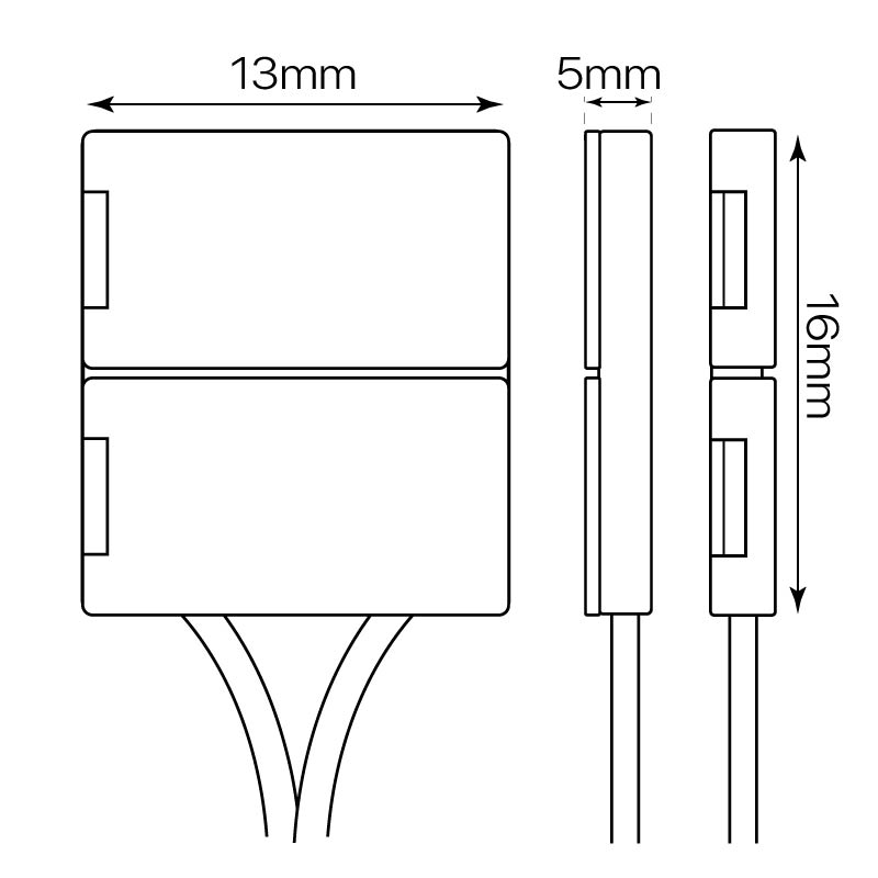 Conector tira LED 8 mm monocolor