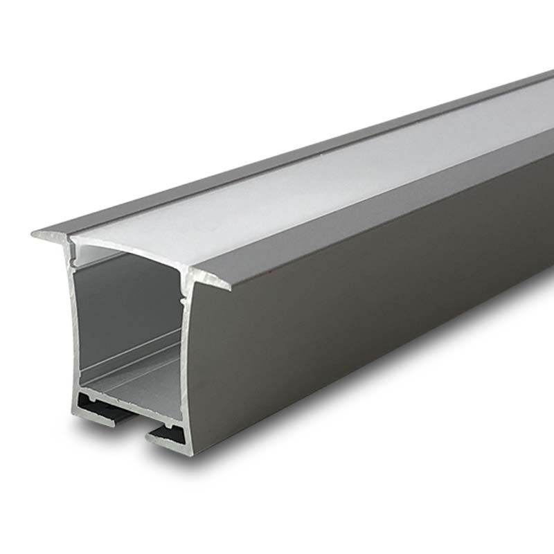 PERFIL DE ALUMINIO ANONIZADO FLEXIBLE CON CUBIERTA PC OPALINA PARA TIRA